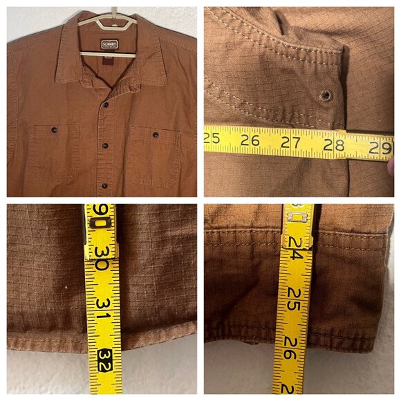 C.E. Schmidt Workwear Mens Brown Long-Sleeve Workwear Shirt 3XL Cotton Durable - Picture 12 of 15